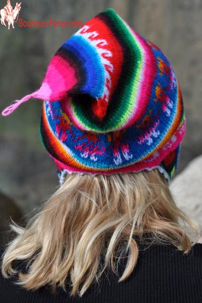 Authentique Bonnet péruvien - Véritable Chullo