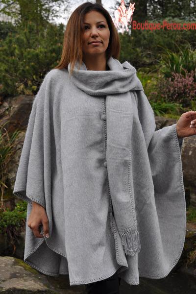 manteau cape laine femme