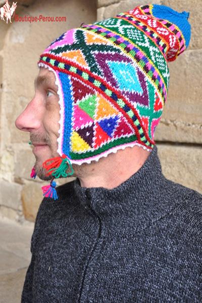 Bonnet Péruvien multi couleurs