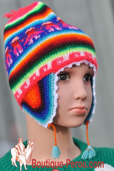 Bonnet péruvien enfant d'Ocongate. - Bonnets péruviens - ENFANT - Boutique  Pérou