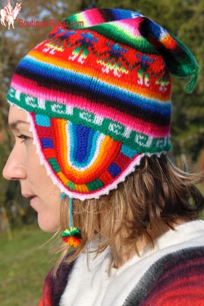 Bonnet Péruvien - Chullo - Bonnets peruviens - FEMME - Boutique Pérou