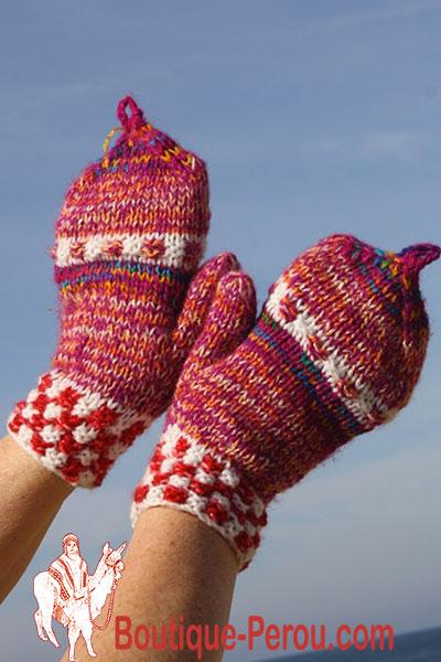 Lot De 2 Mitaines En Laine Pour Femme Et Homme, Gants Et