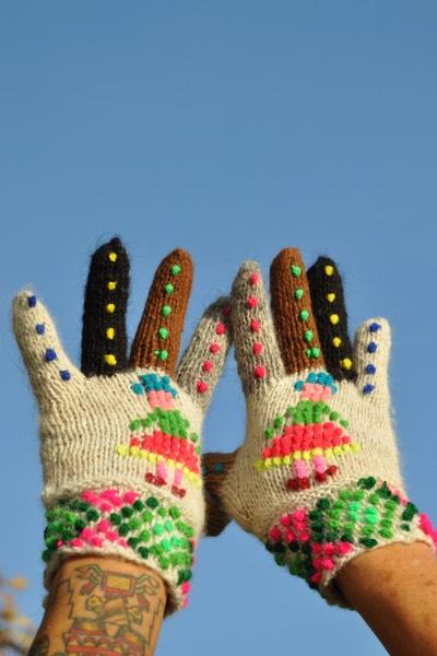 Élégants Moufles en pure laine du des Andes péruviennes - Gants-moufles et  mitaines - FEMME - Boutique Pérou