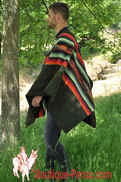 poncho homme polaire