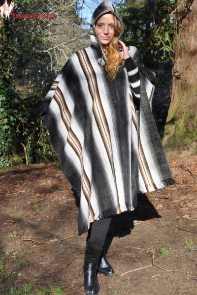 Poncho femme noir - Ponchos et capes - Femme - Boutique Pérou