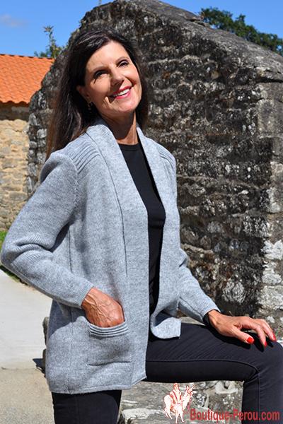 gilet veste gris