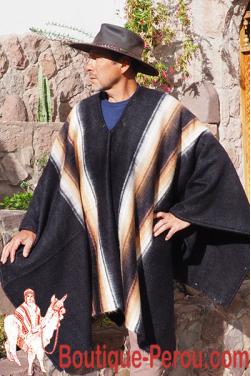 Poncho peruvien Inca. C'est une pièce unique