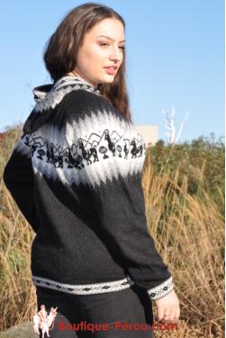 Tricot en laine d'alpaga pour femme