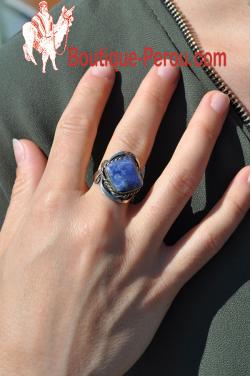 Bague peruvienne en lapis-lazuli