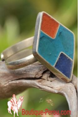 Bague avec pierre turquoise, pièce unique, pièce unique