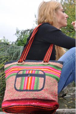 Sac a main indien arc en ciel