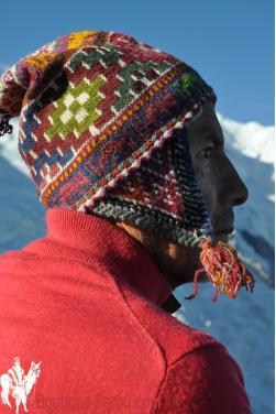 Bonnet péruvien Chacana en laine d'alpaga