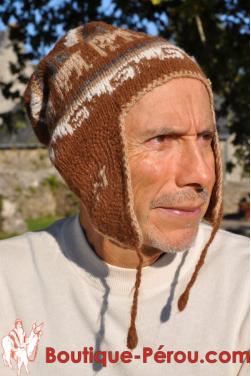 Bonnet péruvien homme chocolat
