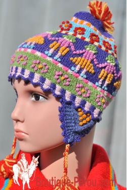 Bonnet péruvien enfant - Bonnets laine - Vêtements enfants Poutali