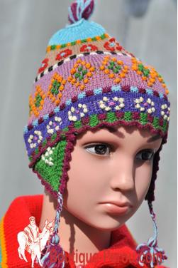 Bonnet péruvien  arc en ciel