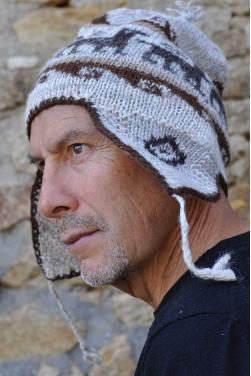 Bonnet péruvien homme noir azabache