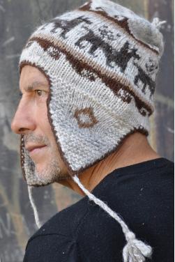 Bonnet péruvien homme gris.