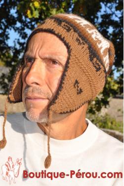 Bonnet péruvien homme noir azabache