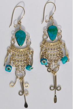 Boucles d'oreilles en turquoise - Quilla