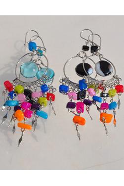 Boucles d'oreilles aux couleurs du printemps