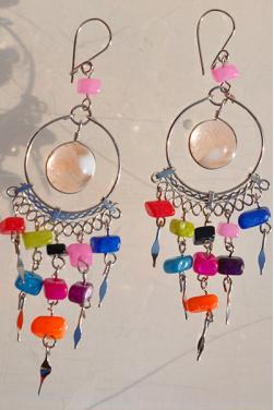 Boucles d'oreilles aux couleurs du printemps