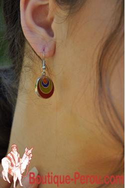 Boucles d'oreilles Pachamama en pierre pierre des Andes.