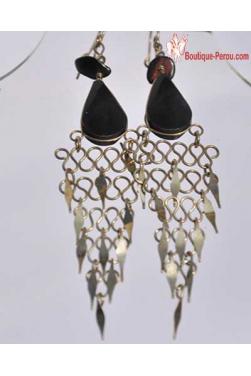 Boucles d'oreilles en onyx Nazca