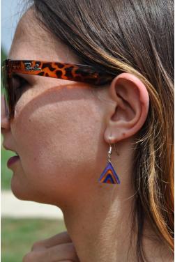 Boucles d'oreilles Warmi - lapis-lazuli. Pièce unique