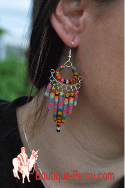 Boucles d'oreilles en forme d'un Quipu