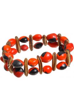 Bracelet Huayruro rouge et noir