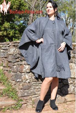 Manteau Cape en laine d'alpaga