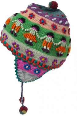 Bonnet peruvien arc en ciel