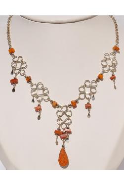 Collier en jaspe rouge - Chaska