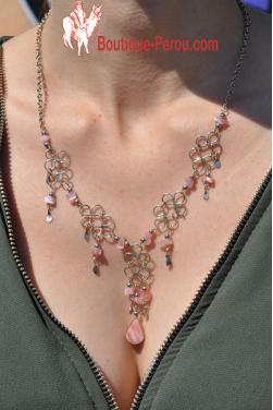 Collier en quartz rose - Chaska