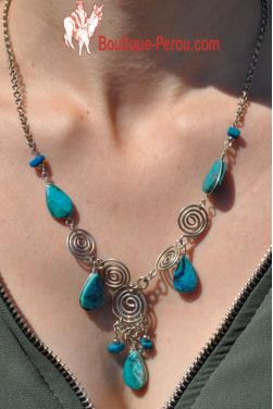 Collier Nazca en pierre turquoise