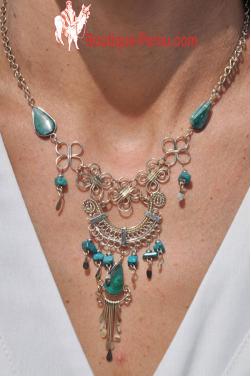 Collier Quilla pierre turquoise