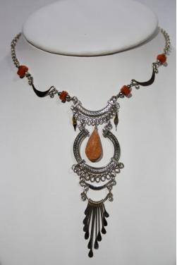 Collier Inti en jaspe rouge