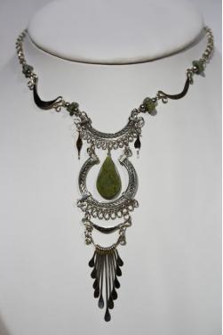 Collier Inti pierre serpentine