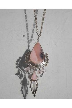 Collier en quartz rose