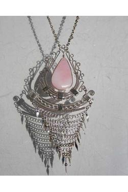 Collier en quartz rose