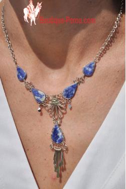 Collier Tika pierre lapis-lazuli