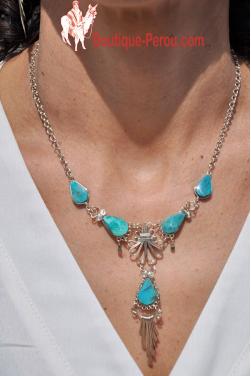 Collier Tika pierre turquoise