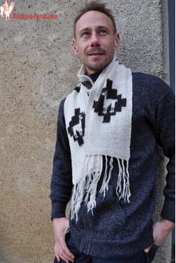 Écharpe blanche pour homme
