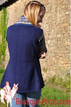 Cardigan femme couleur Bleu marine