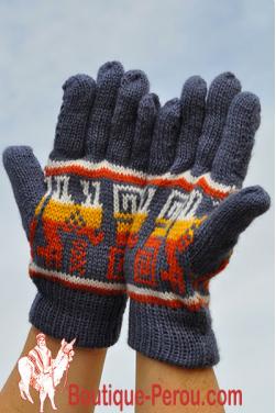 Gants couleur bleu indigo