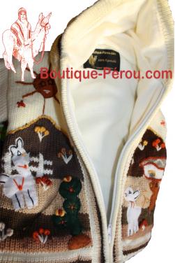 Cardigan enfant doublure polaire