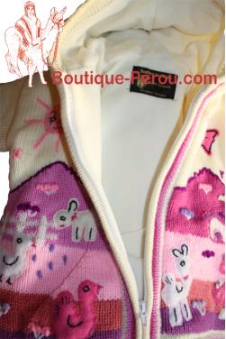 Cardigan enfant doublure polaire