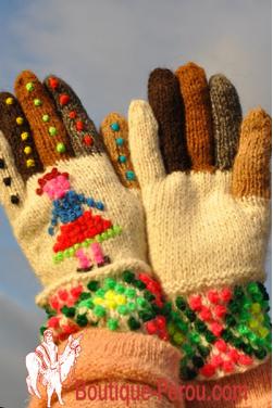 Gants peruvien Aymara.