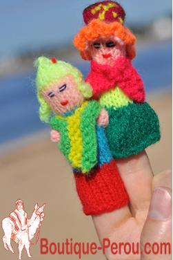 Marionnette à doigt - Couple des péruviens