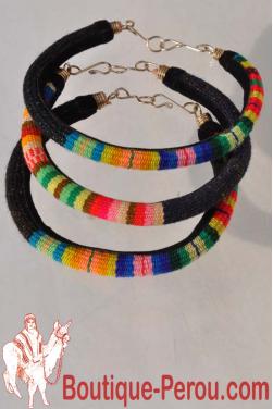 Lot de trois bracelet arc en ciel